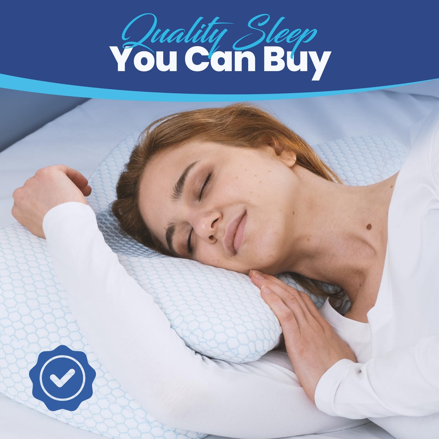 RestEzzy Luxury Orthopedic Memory Foam Pillow For Neck Shoulder Pain