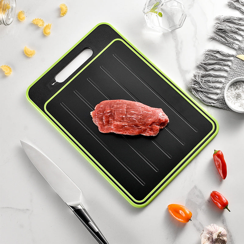 Double-Sided Cutting Board with Defrosting Function – Kitchen Chopping Board with Knife Sharpener