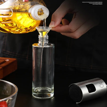 Kitchen Push-Type Olive Oil Sprayer & Leak-Proof BBQ Dispenser