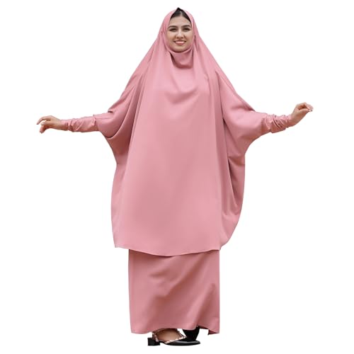 Muslim Women’s Hijab Prayer Dress – Modest Abaya Khimar Maxi Kaftan