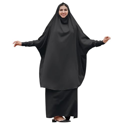 Muslim Women’s Hijab Prayer Dress – Modest Abaya Khimar Maxi Kaftan