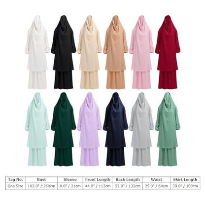 Muslim Women’s Hijab Prayer Dress – Modest Abaya Khimar Maxi Kaftan