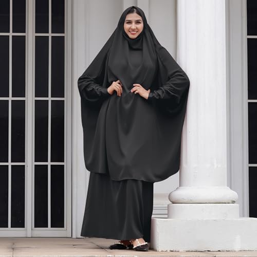 Muslim Women’s Hijab Prayer Dress – Modest Abaya Khimar Maxi Kaftan