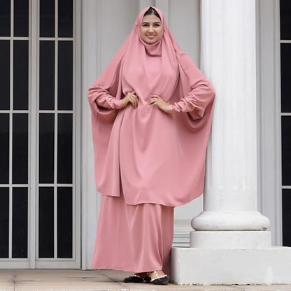 Muslim Women’s Hijab Prayer Dress – Modest Abaya Khimar Maxi Kaftan