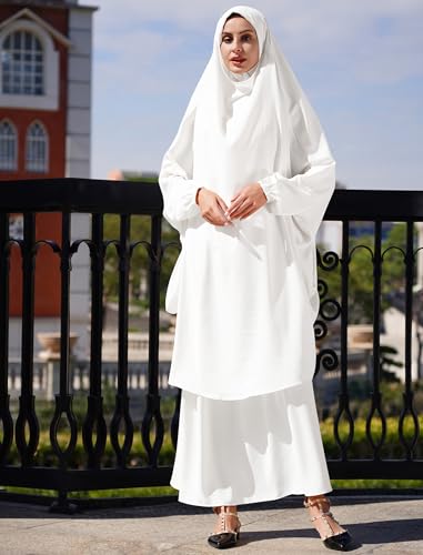 Muslim Women’s Hijab Prayer Dress – Modest Abaya Khimar Maxi Kaftan