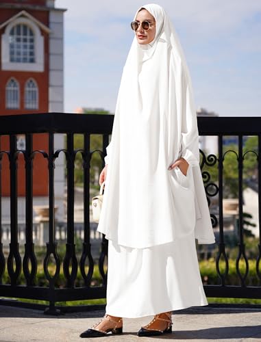 Muslim Women’s Hijab Prayer Dress – Modest Abaya Khimar Maxi Kaftan