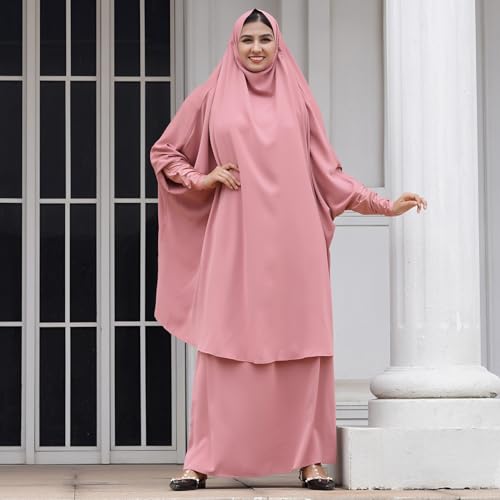 Muslim Women’s Hijab Prayer Dress – Modest Abaya Khimar Maxi Kaftan