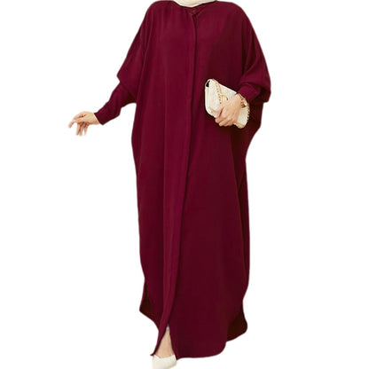 OBEEII Women’s Ramadan Abaya – Islamic Batwing Sleeve Kaftan Dubai Prayer Dress