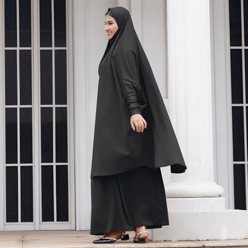 Muslim Women’s Hijab Prayer Dress – Modest Abaya Khimar Maxi Kaftan