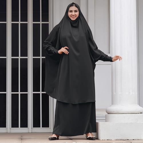 Muslim Women’s Hijab Prayer Dress – Modest Abaya Khimar Maxi Kaftan