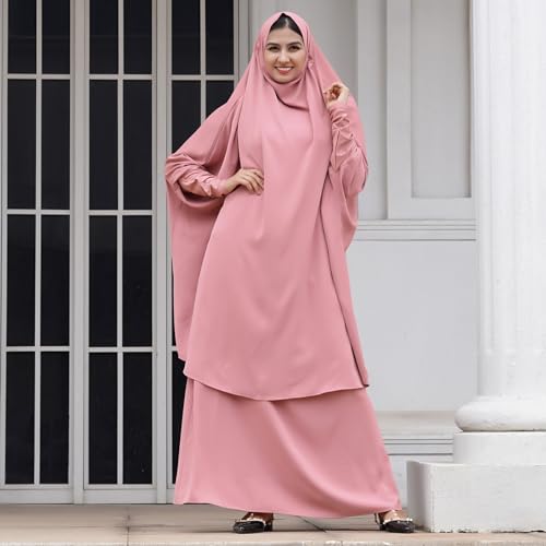 Muslim Women’s Hijab Prayer Dress – Modest Abaya Khimar Maxi Kaftan