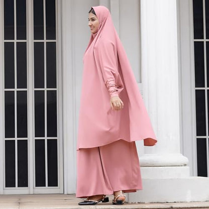 Muslim Women’s Hijab Prayer Dress – Modest Abaya Khimar Maxi Kaftan