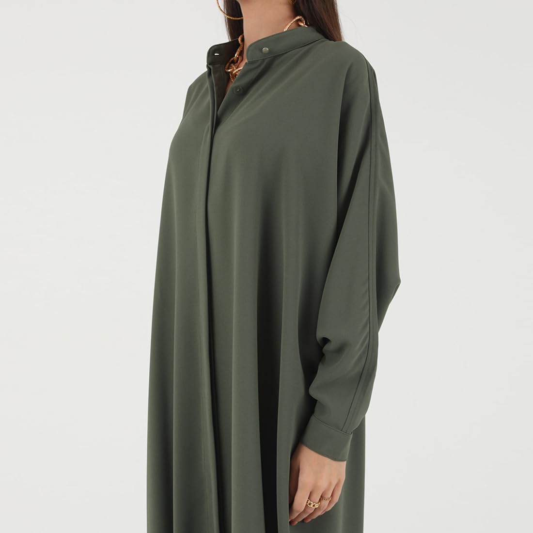 OBEEII Women’s Ramadan Abaya – Islamic Batwing Sleeve Kaftan Dubai Prayer Dress