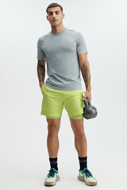 Fabletics Men's The Fundamental Short (Lined), Workout, Running, Training, Gym, Yoga, Ultra Lightweight, Athletic