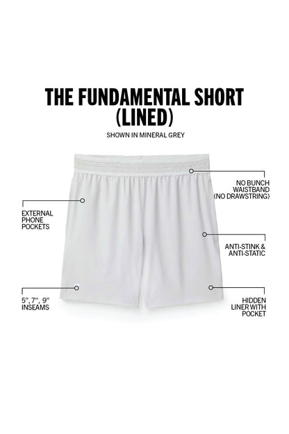 Fabletics Men's The Fundamental Short (Lined), Workout, Running, Training, Gym, Yoga, Ultra Lightweight, Athletic