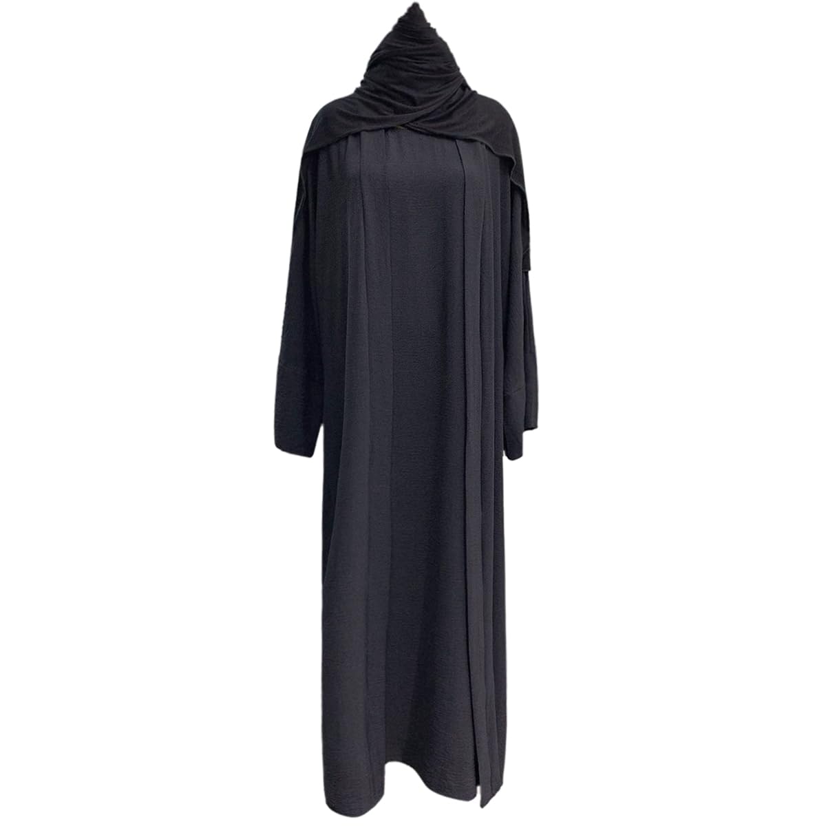 2PCS Muslim Women’s Abaya Set – Islamic Dubai Prayer Dress & Long Cardigan Maxi Robe