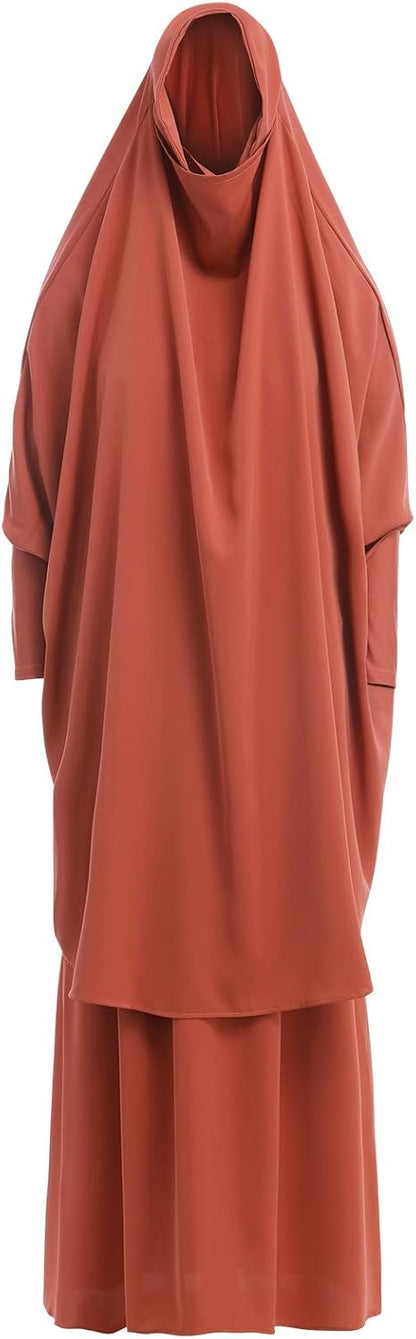 Muslim Women’s Hijab Prayer Dress – Modest Abaya Khimar Maxi Kaftan