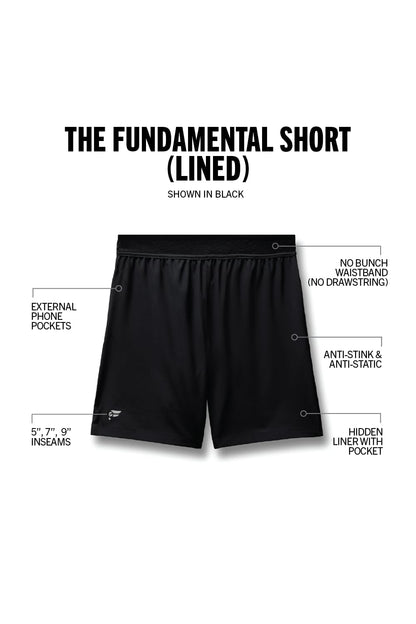 Fabletics Men's The Fundamental Short (Lined), Workout, Running, Training, Gym, Yoga, Ultra Lightweight, Athletic