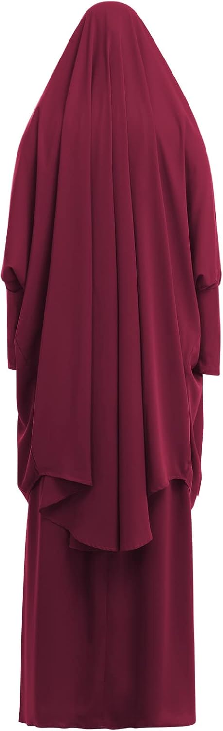 Muslim Women’s Hijab Prayer Dress – Modest Abaya Khimar Maxi Kaftan