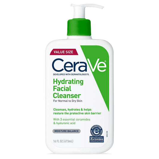 CeraVe Hydrating Facial Cleanser – Moisturizing Face Wash with Hyaluronic Acid, Ceramides & Glycerin for Dry Skin