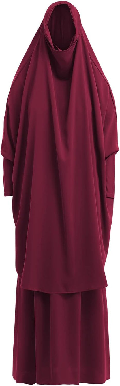 Muslim Women’s Hijab Prayer Dress – Modest Abaya Khimar Maxi Kaftan