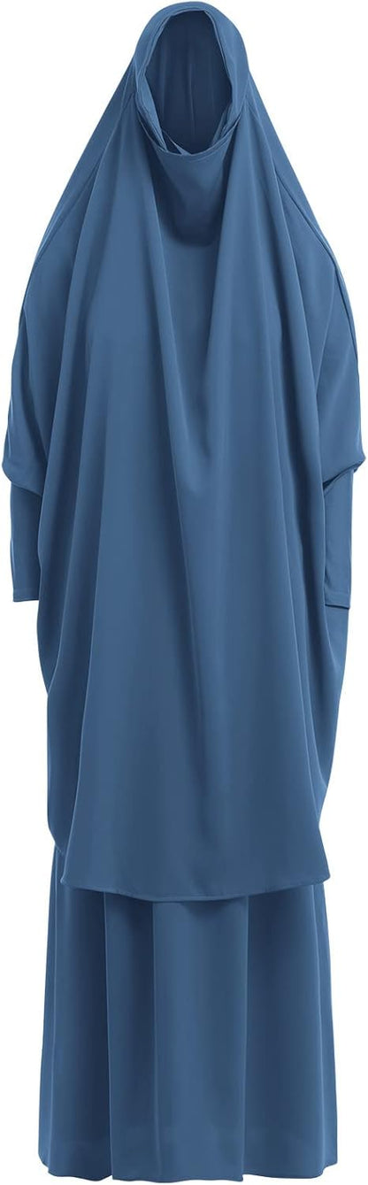 Muslim Women’s Hijab Prayer Dress – Modest Abaya Khimar Maxi Kaftan