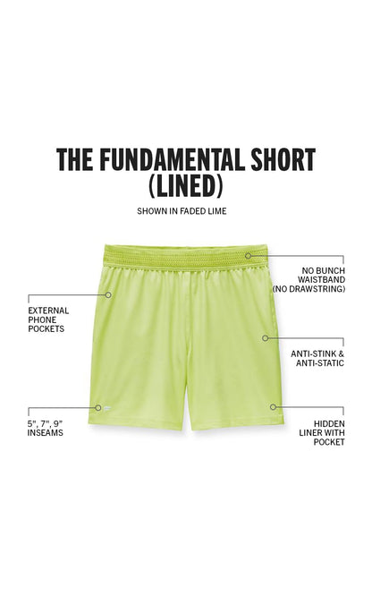 Fabletics Men's The Fundamental Short (Lined), Workout, Running, Training, Gym, Yoga, Ultra Lightweight, Athletic