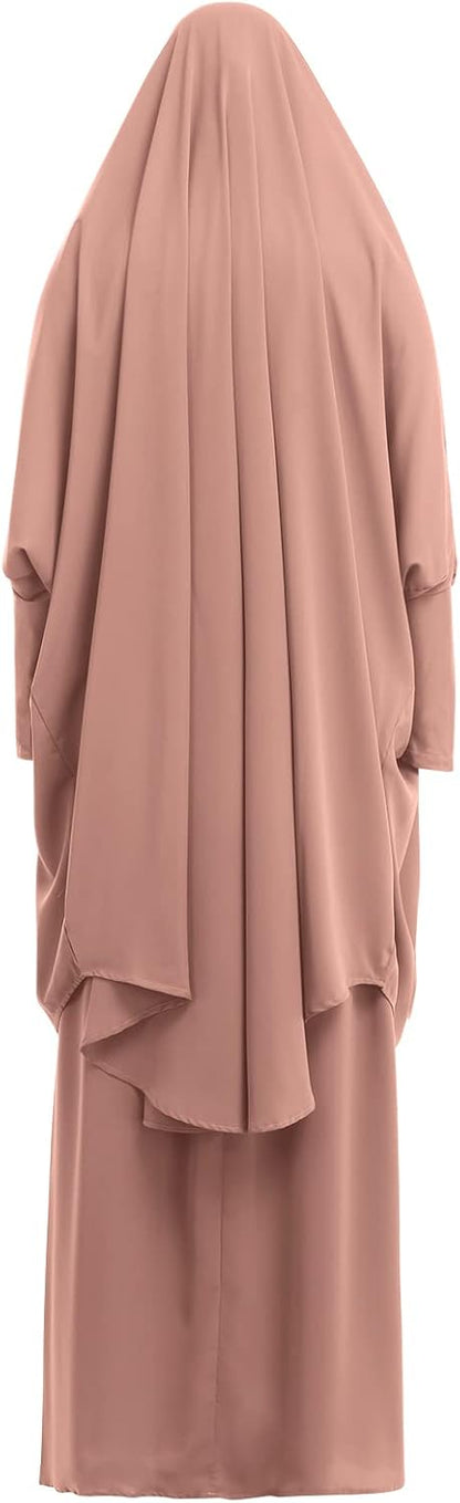 Muslim Women’s Hijab Prayer Dress – Modest Abaya Khimar Maxi Kaftan