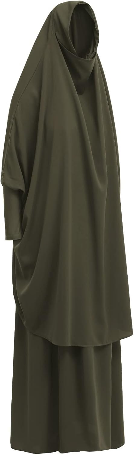 Muslim Women’s Hijab Prayer Dress – Modest Abaya Khimar Maxi Kaftan