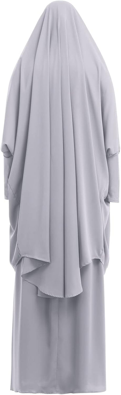 Muslim Women’s Hijab Prayer Dress – Modest Abaya Khimar Maxi Kaftan