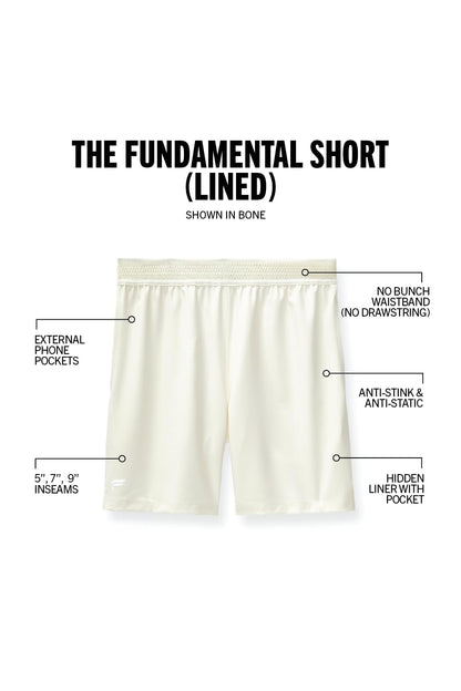 Fabletics Men's The Fundamental Short (Lined), Workout, Running, Training, Gym, Yoga, Ultra Lightweight, Athletic