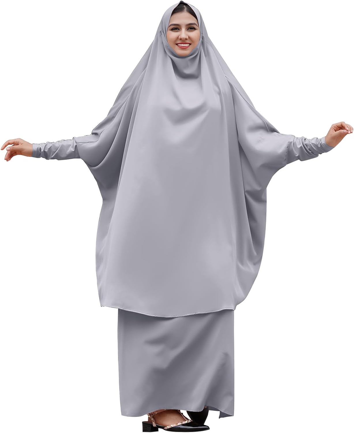 Muslim Women’s Hijab Prayer Dress – Modest Abaya Khimar Maxi Kaftan