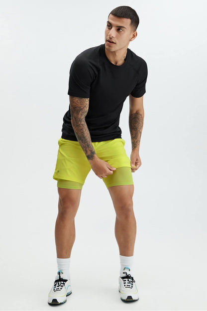 Fabletics Men's The Fundamental Short (Lined), Workout, Running, Training, Gym, Yoga, Ultra Lightweight, Athletic
