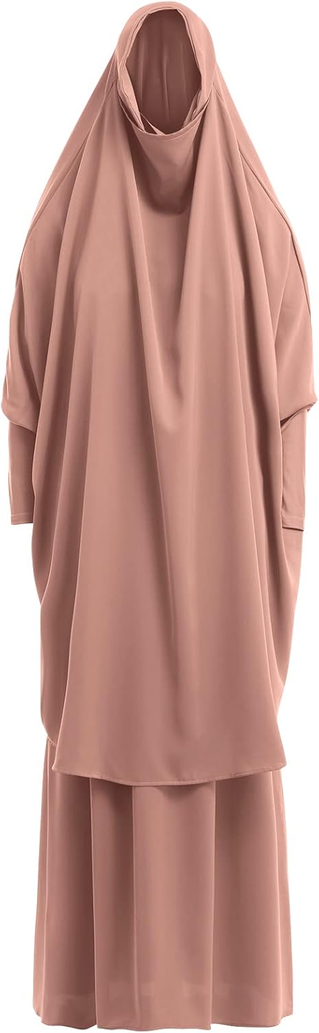 Muslim Women’s Hijab Prayer Dress – Modest Abaya Khimar Maxi Kaftan
