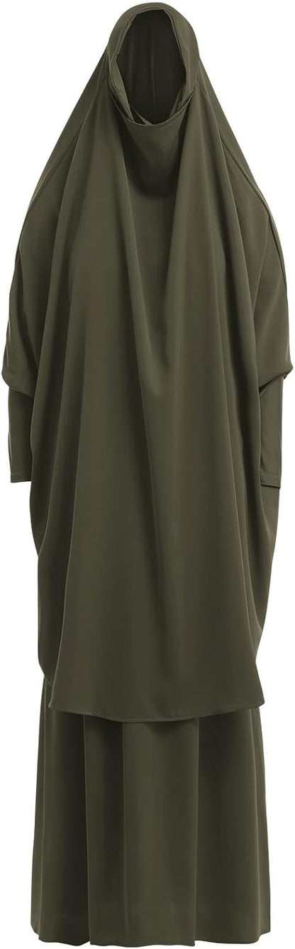 Muslim Women’s Hijab Prayer Dress – Modest Abaya Khimar Maxi Kaftan