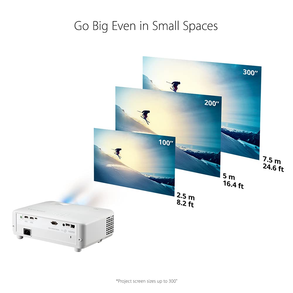 ViewSonic PX748-4K UHD Projector – 4000 Lumens, 240Hz, 4.2ms, HDR, Auto Keystone, Dual HDMI & USB-C for Home Theater & Streaming