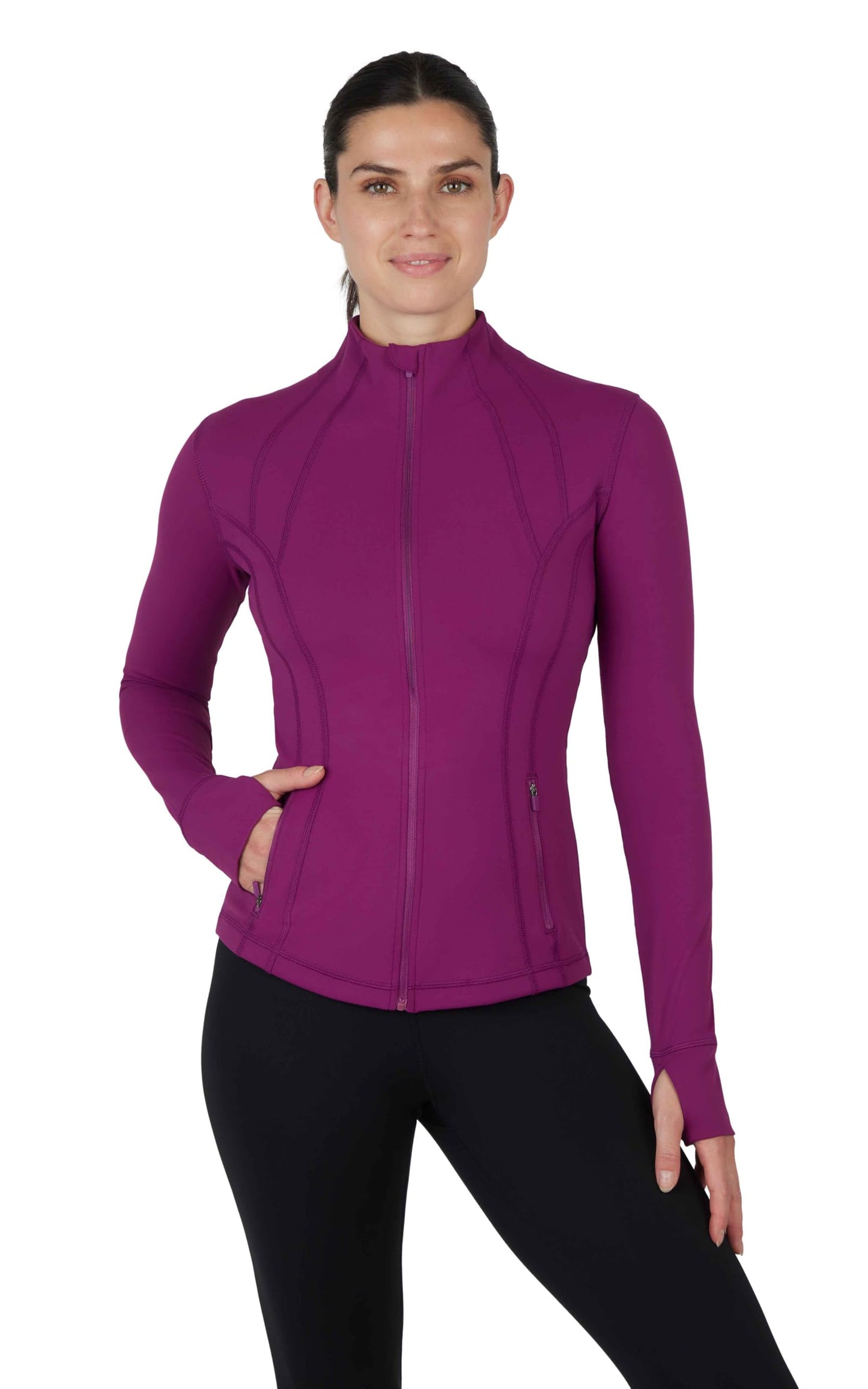 90 Degree By Reflex Women’s Lightweight, Full Zip Running Track Jacket
