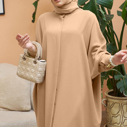 OBEEII Women’s Ramadan Abaya – Islamic Batwing Sleeve Kaftan Dubai Prayer Dress