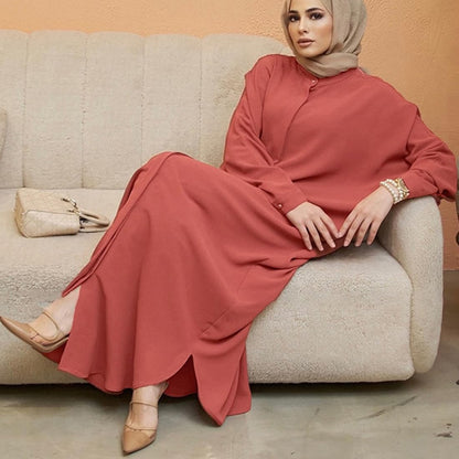 OBEEII Women’s Ramadan Abaya – Islamic Batwing Sleeve Kaftan Dubai Prayer Dress