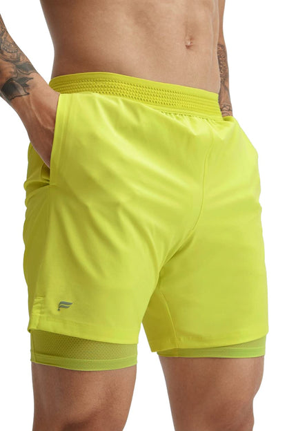 Fabletics Men's The Fundamental Short (Lined), Workout, Running, Training, Gym, Yoga, Ultra Lightweight, Athletic