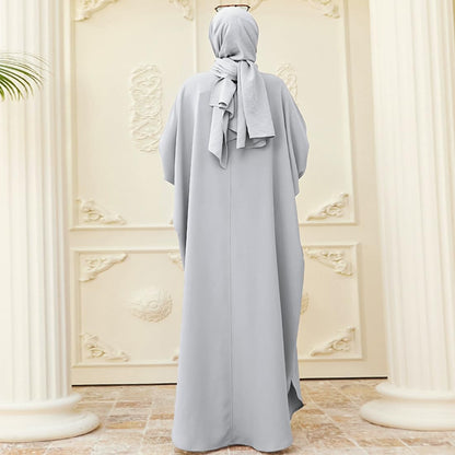 OBEEII Women’s Ramadan Abaya – Islamic Batwing Sleeve Kaftan Dubai Prayer Dress