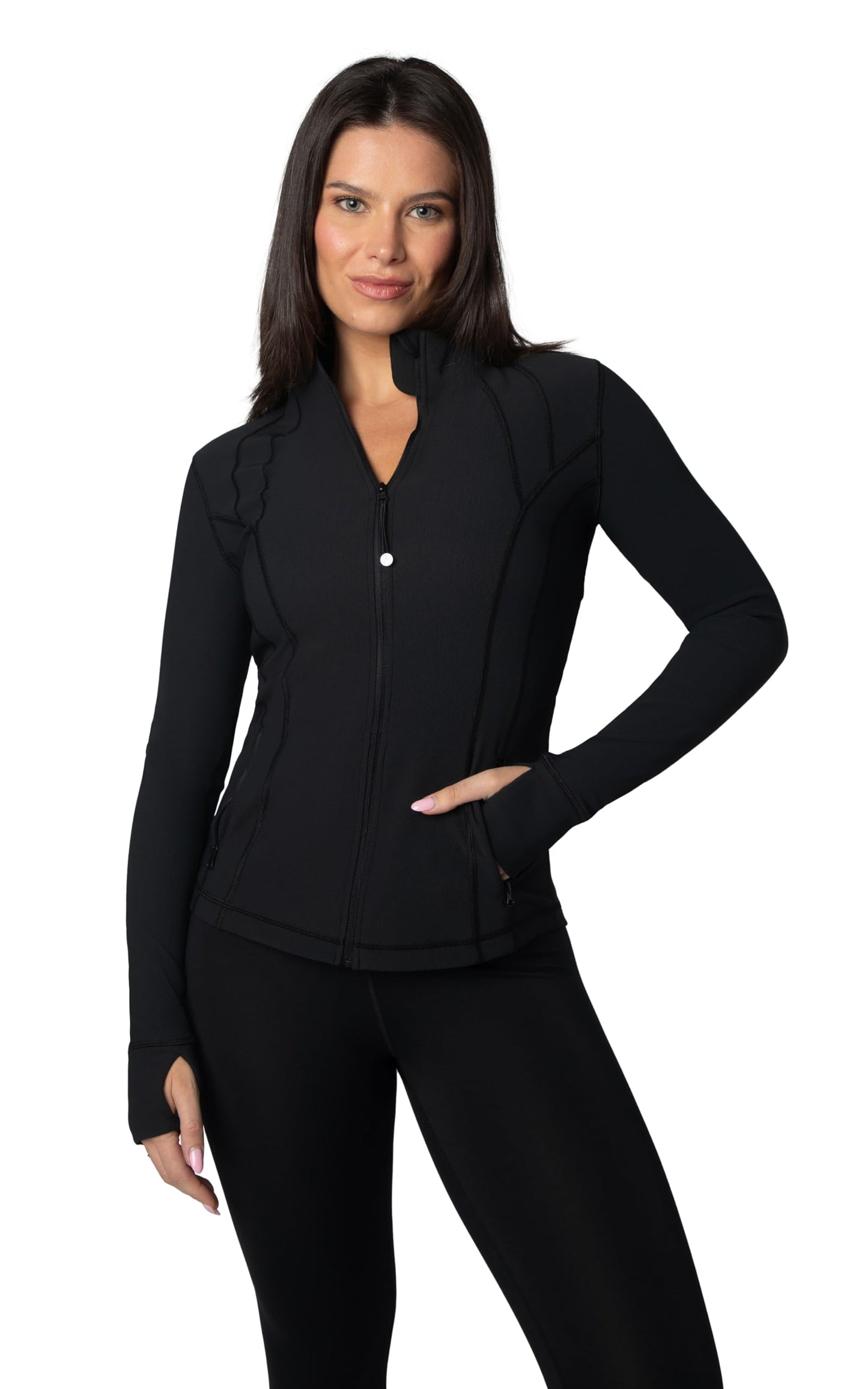90 Degree By Reflex Women’s Lightweight, Full Zip Running Track Jacket
