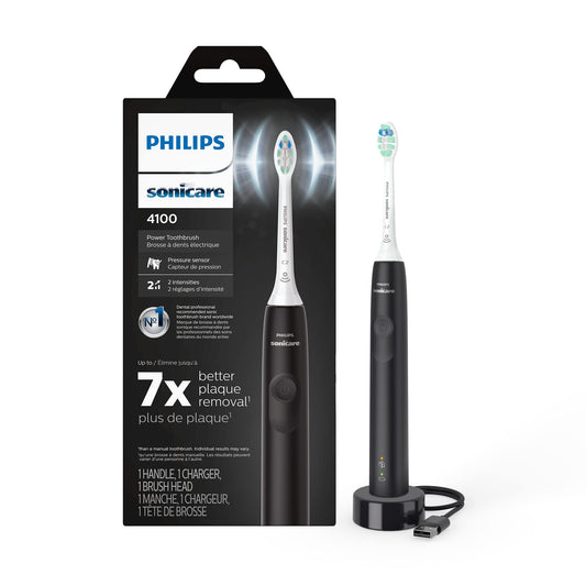 Philips Sonicare 4100 Electric Toothbrush – Pressure Sensor & SmartTimer, 14-Day Battery