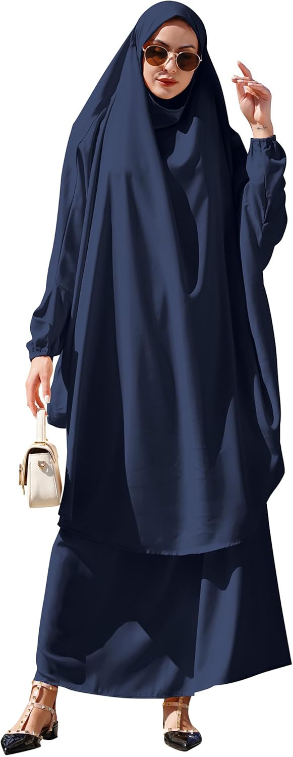 Muslim Women’s Hijab Prayer Dress – Modest Abaya Khimar Maxi Kaftan