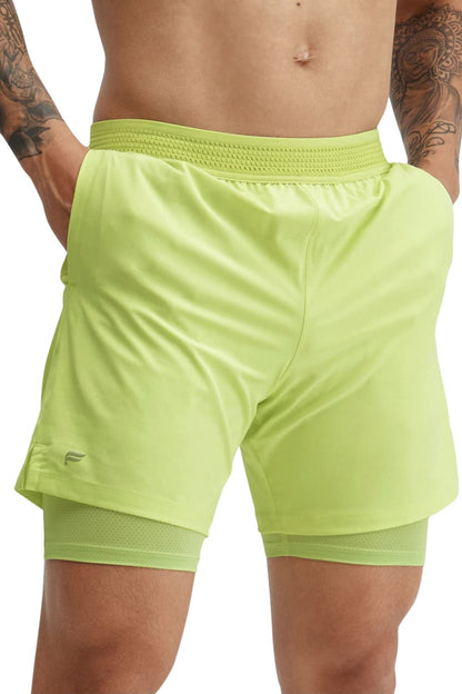 Fabletics Men's The Fundamental Short (Lined), Workout, Running, Training, Gym, Yoga, Ultra Lightweight, Athletic