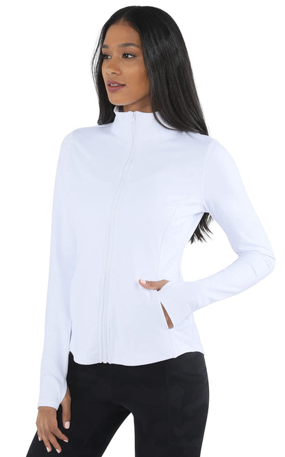 90 Degree By Reflex Women’s Lightweight, Full Zip Running Track Jacket