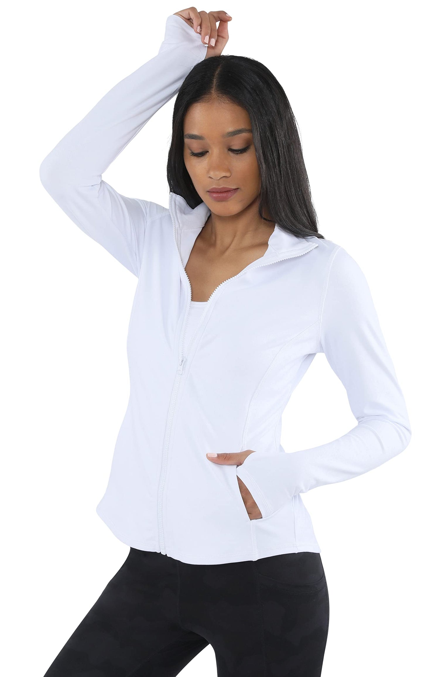 90 Degree By Reflex Women’s Lightweight, Full Zip Running Track Jacket