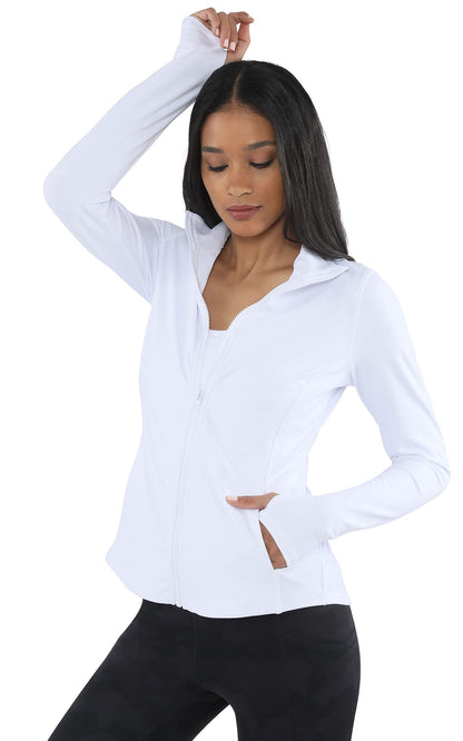 90 Degree By Reflex Women’s Lightweight, Full Zip Running Track Jacket