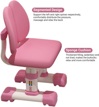 Kids Adjustable Study Desk & Chair Set – Ergonomic Learning Table with Drawer & Golden Distance Design (Blue)