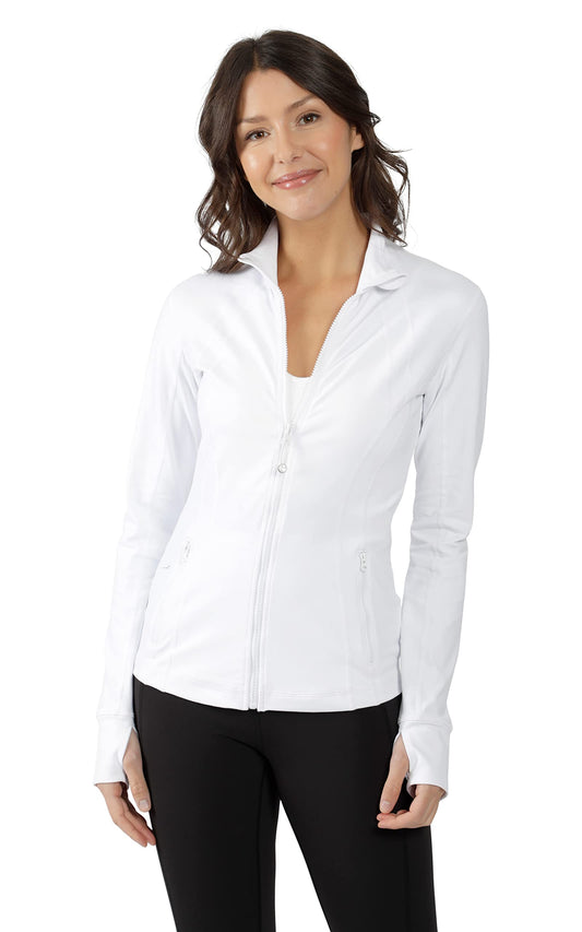 90 Degree By Reflex Women’s Lightweight, Full Zip Running Track Jacket